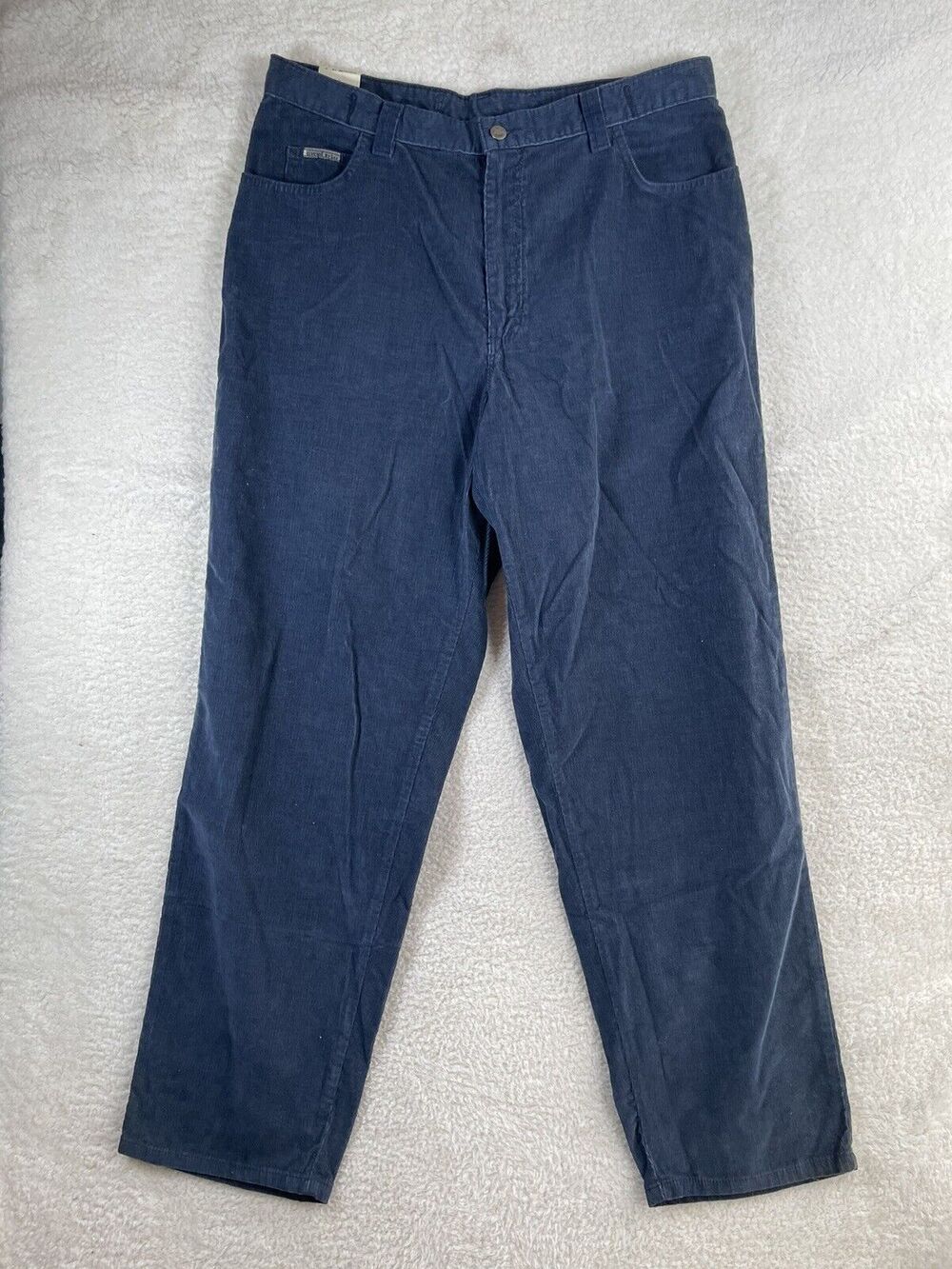 VTG NWT Lee Riders Pants Womens Sz 18 M Corduroy Riveted Straight Reg Fit Blue